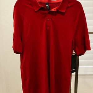 Lululemon Athletica Metal Vent Tech Red Polo Shirt